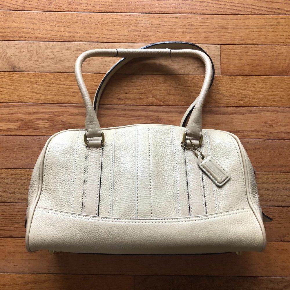 Authentic creme/beige Coach satchel purse- New without tags condition!